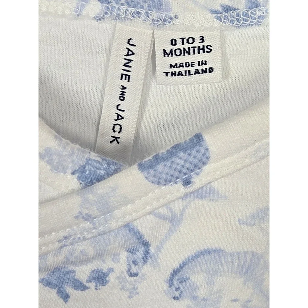 Janie & Jack Baby Farm Animal Long Sleeve One piece Bodysuit 0-3 months NEWBORN